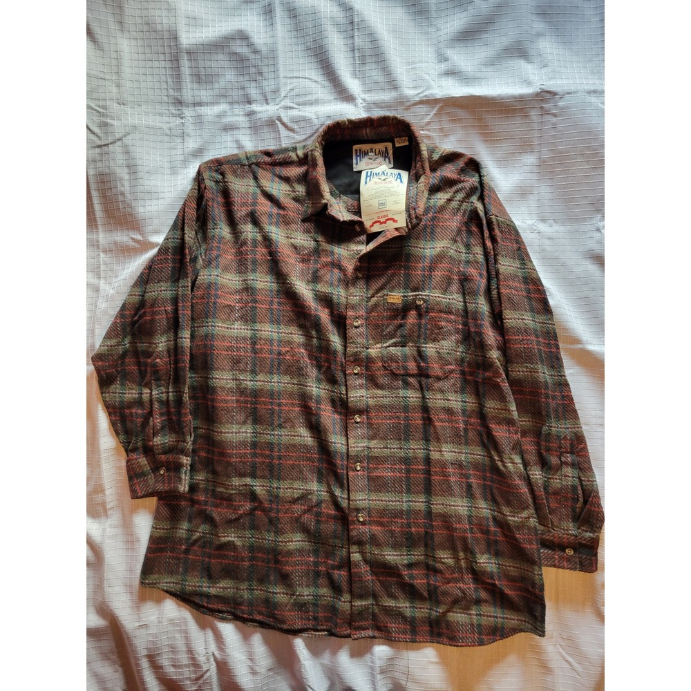 Himalaya Outfitters Mens 3XLT Plaid Flannel Shirt Long Sleeve Cotton NWT 3XL T